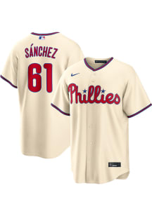 Cristopher Sanchez Philadelphia Phillies Mens Replica Alternate Jersey - White