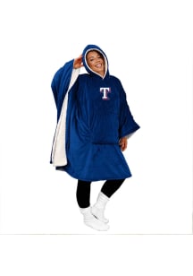 Texas Rangers Wearable Bloncho Sherpa Fleece Blanket - Blue