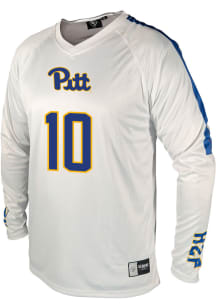 Marina Pezelj Genuine Collective Pitt Panthers White Volleyball Name and Number Volleyball Jersey