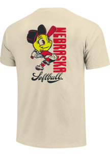 Nebraska Cornhuskers Ivory Softball Short Sleeve T Shirt
