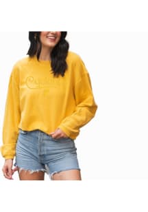 Gameday Social Iowa State Cyclones Womens Gold St Moritz Crew Sweatshirt
