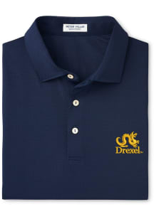 Peter Millar Drexel Dragons Mens Navy Blue Tesseract Short Sleeve Fashion Polo