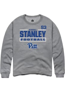 Kendall Stanley Pitt Panthers Mens Graphite Football NIL Stacked Box Player Crew