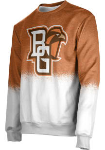 ProSphere Bowling Green Falcons Mens Orange Spray Long Sleeve Crew Sweatshirt