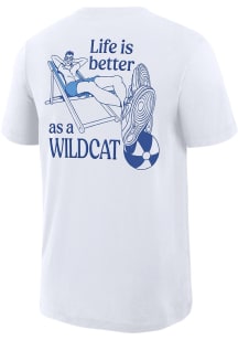 Nike Kentucky Wildcats White Cotton Slub Crew Short Sleeve Fashion T Shirt