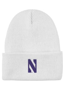 LogoFit Northwestern Wildcats White North Pole Youth Knit Hat
