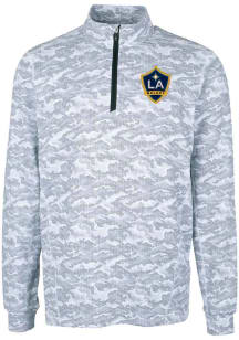 Cutter and Buck LA Galaxy Mens Charcoal Traverse Camo Big and Tall Qtr Zip