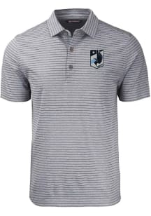 Cutter and Buck Minnesota United FC Black Forge Heather Stripe Big and Tall Polo