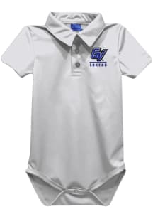 Vive La Fete Grand Valley State Lakers Baby White Team Short Sleeve One Piece Polo