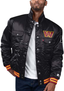 Starter Washington Commanders Mens Black Levi's Jacket Medium Weight Jacket