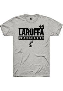 Ava LaRuffa Cincinnati Bearcats Ash NIL Stacked Box Short Sleeve Player T Shirt
