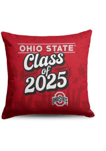 Ohio State Buckeyes Class of 2025 18x18 Throw Pillow - Red
