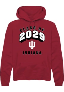 Rally Indiana Hoosiers Mens Crimson Class of 2029 Long Sleeve Hoodie