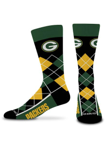 Green Bay Packers Black Mens Argyle Socks