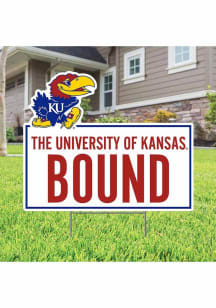 Kansas Jayhawks School Bound Yard Sign - White