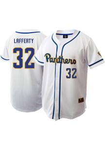 Drew Lafferty  Pitt Panthers Mens White NIL Baseball Jersey