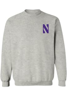 Vive La Fete Northwestern Wildcats Womens Grey Impressions Crew Sweatshirt