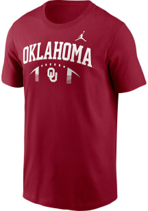 Nike Oklahoma Sooners Crimson Football Fade Short Sleeve T Shirt