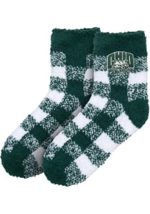 Ohio Bobcats Fuzzy Buffalo Womens Quarter Socks
