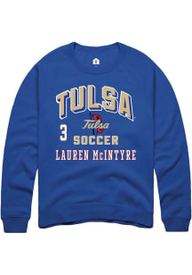 Lauren McIntyre Tulsa Golden Hurricane Mens Blue NIL Arch Logo Player Crew