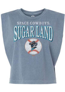 Summit Sportswear Sugar Land Space Cowboys Womens Navy Blue Homerun Tank Top