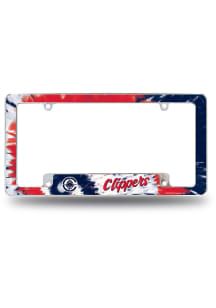 Los Angeles Clippers Tie Dye All Over Chrome License Plate Frame - Silver