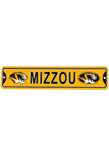 Missouri Tigers Mini Embossed Street Sign - Gold