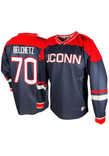 Genuine Collective Taylor Belchetz UConn Huskies Mens Navy Blue NIL Hockey Jersey