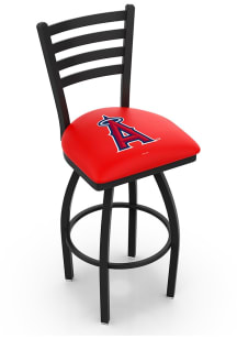 Los Angeles Angels High Back Swivel Pub Stool - Black