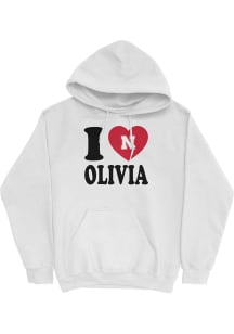 Olivia Mauch Campus Ink Nebraska Cornhuskers Youth I Heart Olivia Hoodie Long Sleeve Player Hoodie..