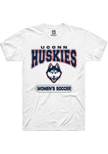 Summit Sportswear UConn Huskies White Women's Soccer Short Sleeve T Shirt