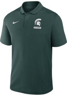 Nike Michigan State Spartans Mens Green Alumni Short Sleeve Polo
