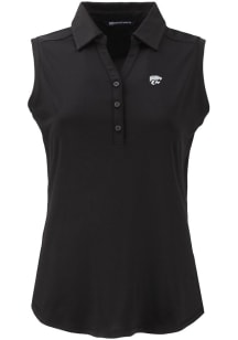 Cutter and Buck K-State Wildcats Womens Black Forge Eco Polo Shirt