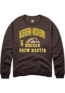 Drew Martin Western Michigan Broncos Mens Brown NIL Arch Logo Player Crew