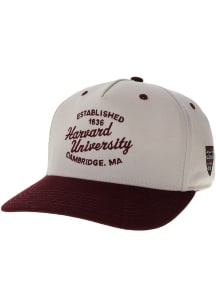 Legacy Harvard Crimson Heritage Adjustable Hat - Natural