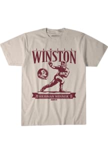 Jameis Winston Florida State Seminoles White Heisman Trophy Short Sleeve Fashion Player T Shirt