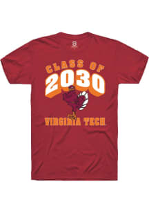 Summit Sportswear Virginia Tech Hokies Maroon Class of 2030 Short Sleeve T Shirt