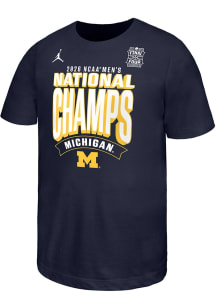 Nike Michigan Wolverines Youth Navy Blue 2026 Men's Basketball National Champions Locker Room Shor..