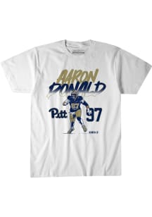Aaron Donald Pitt Panthers White Football Name and Number Pose Short Sleeve Fashion Player T Shirt