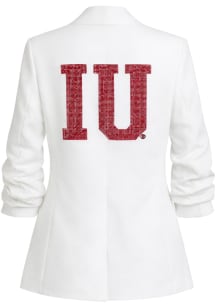 Indiana Hoosiers Womens White Primary Blazer Medium Weight Jacket