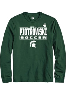 Sophia Piotrowski Michigan State Spartans Green NIL Stacked Box Long Sleeve Player T Shirt