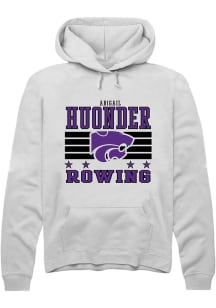 Abigail Huonder K-State Wildcats Mens White NIL Striped Player Hood