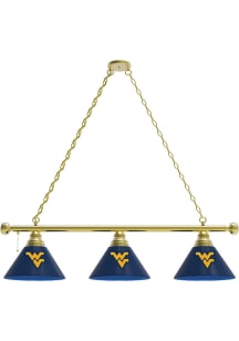 West Virginia Mountaineers 3 Shade Gold Billiard Lamp