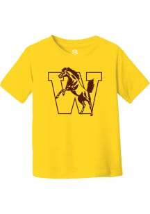 Summit Sportswear Western Michigan Broncos Toddler Gold Vintage Bronco Short Sleeve T-Shirt