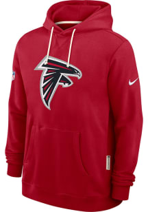 Nike Atlanta Falcons Mens Red Sideline Long Sleeve Hoodie