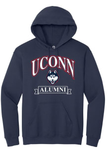 Summit Sportswear UConn Huskies Mens Navy Blue Alumni Banner Long Sleeve Hoodie
