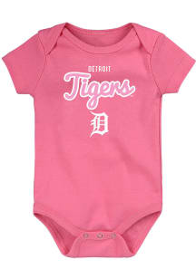 Detroit Tigers Baby Pink Big Game Short Sleeve One Piece