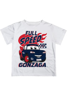 Vive La Fete Gonzaga Bulldogs Youth White Full Speed Short Sleeve T-Shirt