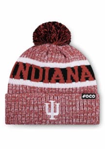 Forever Collectibles Indiana Hoosiers Crimson Wordmark Heather Light Up Beanie Mens Knit Hat