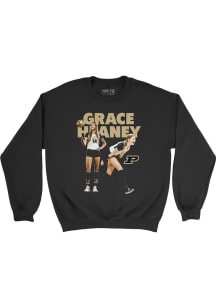 Grace Heaney  Campus Ink Purdue Boilermakers Youth Black Illustrated Crew Long Sleeve Crew Sweatsh..
